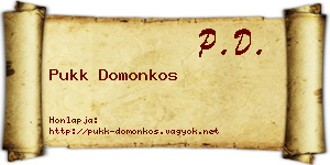 Pukk Domonkos névjegykártya